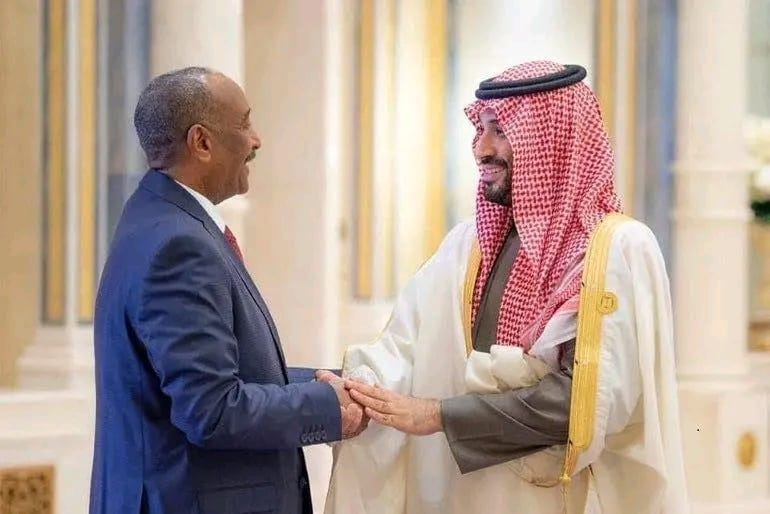 تفاصيل لقاء رئيس مجلس السيادة الانتقالي السوداني مع ولي العهد السعودي